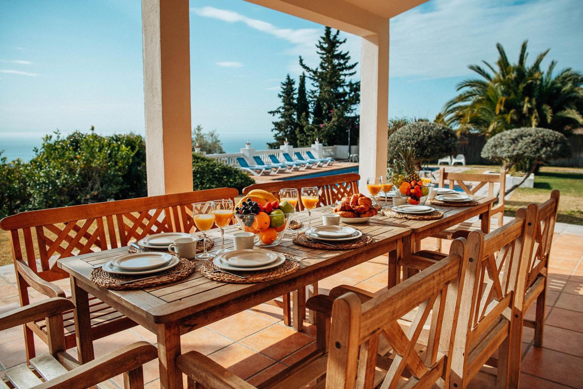 Gran Villa Con Vistas Al Mar Y Piscina Privada Málaga Buitenkant foto