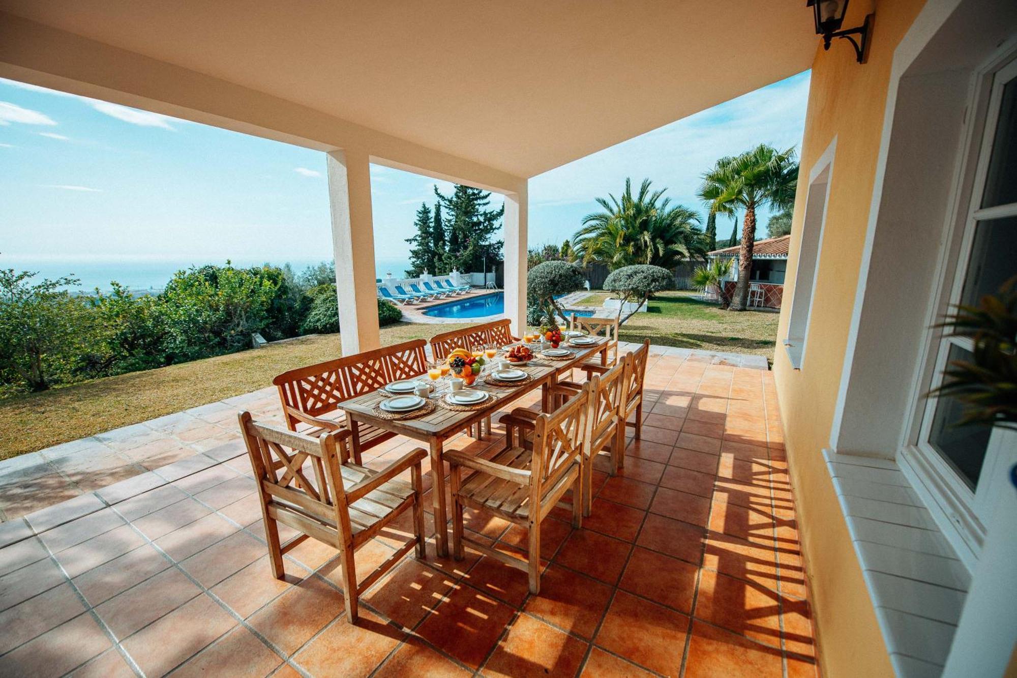 Gran Villa Con Vistas Al Mar Y Piscina Privada Málaga Buitenkant foto