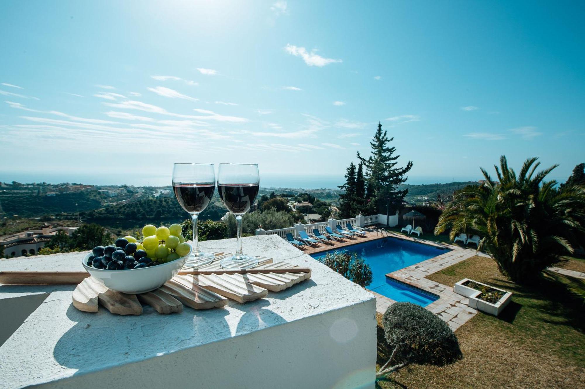 Gran Villa Con Vistas Al Mar Y Piscina Privada Málaga Buitenkant foto