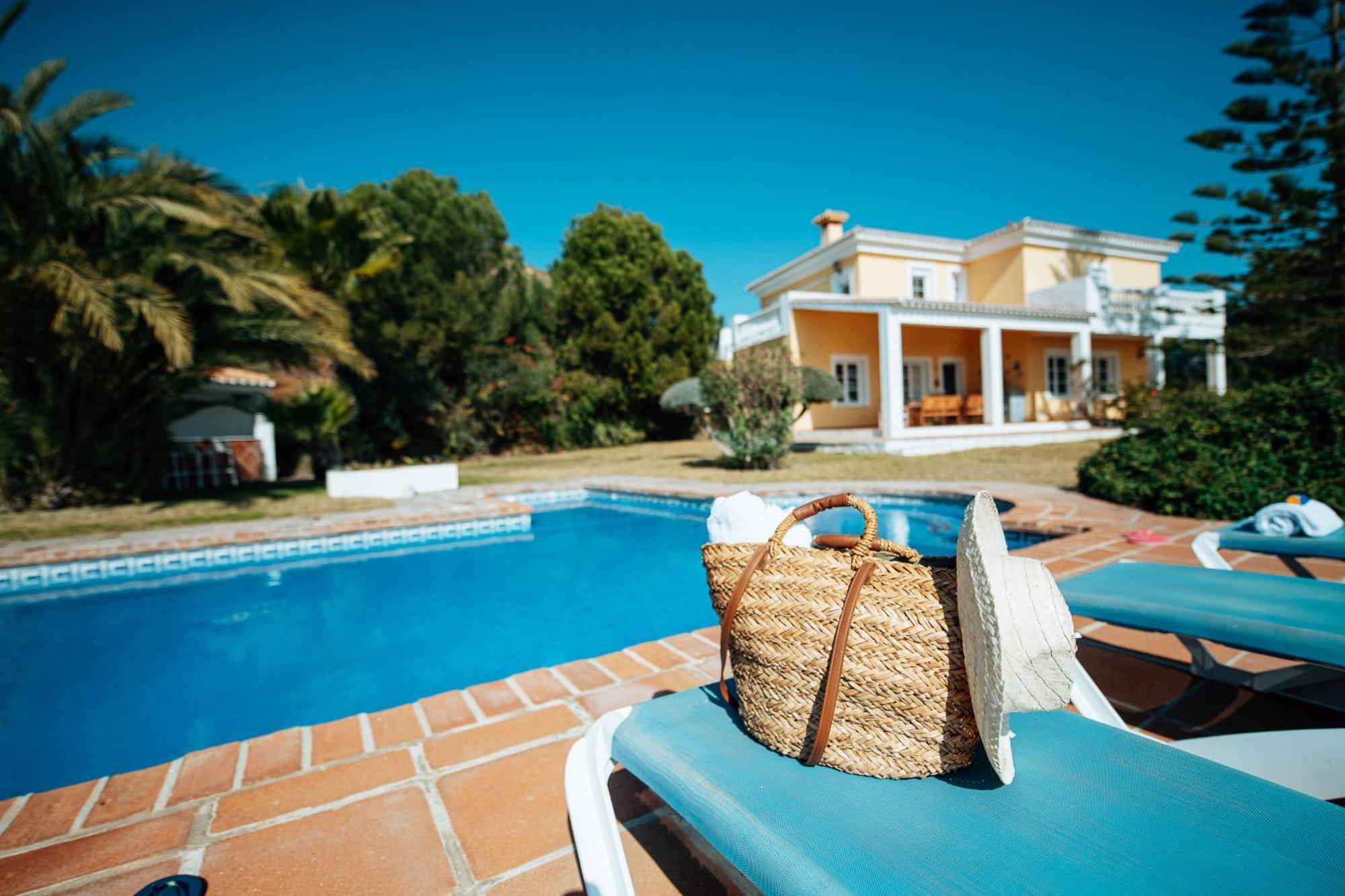Gran Villa Con Vistas Al Mar Y Piscina Privada Málaga Buitenkant foto